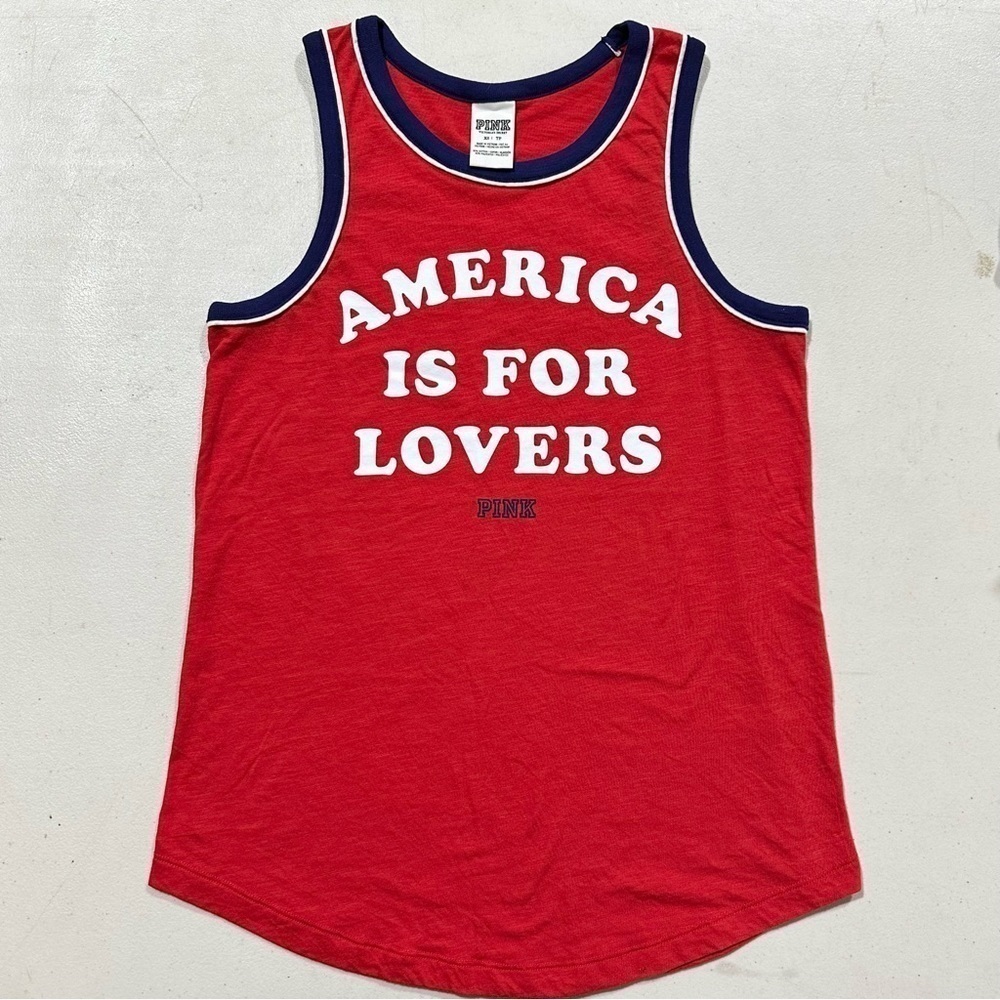 Pink Victoria’s Secret America is for Lovers tank top